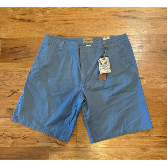Iron Co. NWT mens size 44 cotton unique authentic Character blue shorts - Picture 1 of 4